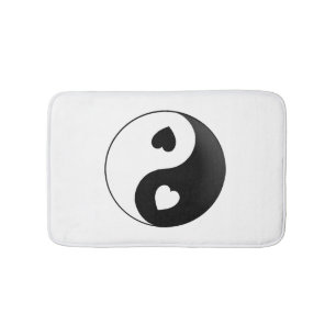 Yin Yang Liebe Hearts Bath Mat Badematte