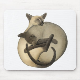 Yin Yang Liebe-Katzen Mousepad