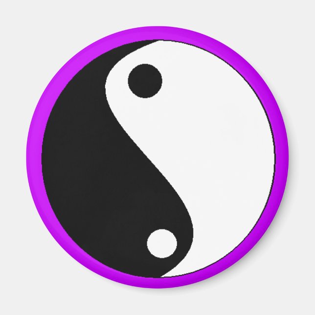 YIN-YANG lila- Magnet - Gepasster (Vorne)