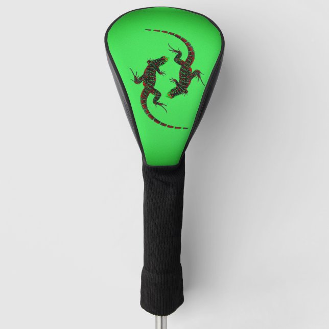 Yin Yang Lizards Golf Headcover (Vorderseite)