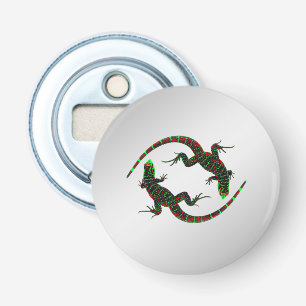 Yin Yang Lizards Silver Flaschenöffner