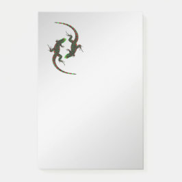Yin Yang Lizards Silver Post-it Klebezettel