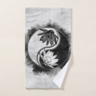 Yin Yang - Lotus-Blume Badhandtuch Set