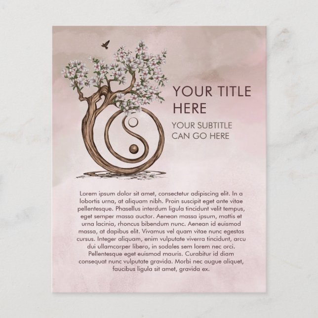 Yin Yang Magnolia Blossom Tree Flyer (Vorne)