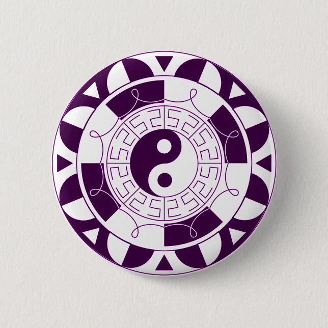 Yin Yang Mandala Button (Vorderseite)