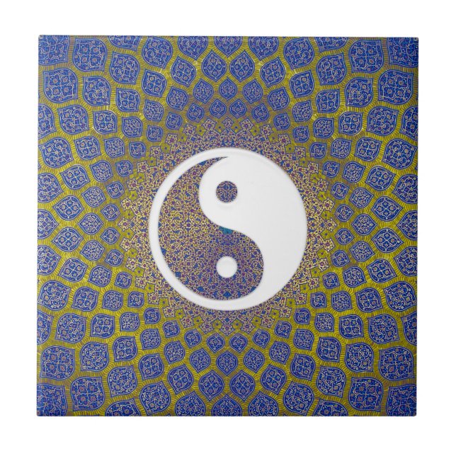Yin Yang Mandala Fliese (Vorderseite)