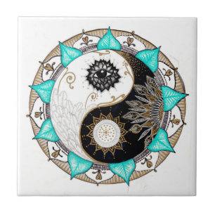 Yin Yang Mandala Fliese