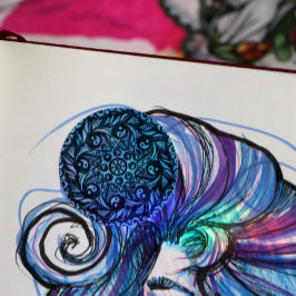 Yin Yang Mandala Nature Floral Blume Mandalase Runder Aufkleber