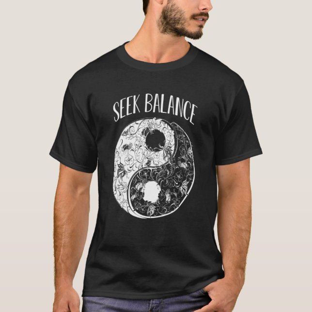 Yin Yang Mandala Seek Balance Native American Sham T-Shirt (Vorderseite)
