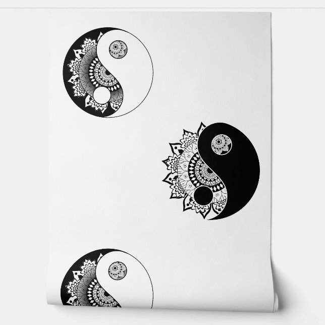 Yin Yang Mandala Tapete (Abrollen)