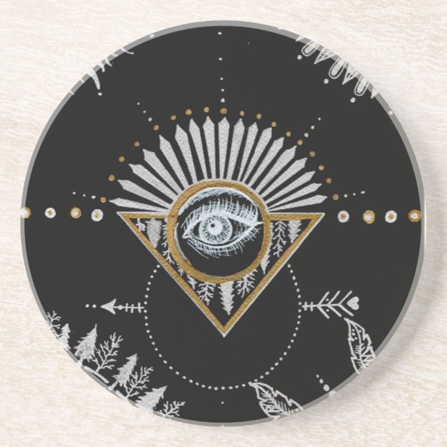 Yin Yang Mandala Untersetzer (Vorne)