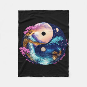 Yin Yang Mandala Zen Harmonie Lanze Yoga Meditatio Fleecedecke