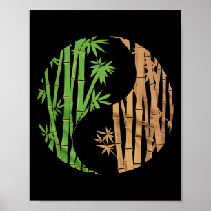Yin Yang Mboo Harmonie Zen Symbol Yoga Grafik Frau Poster