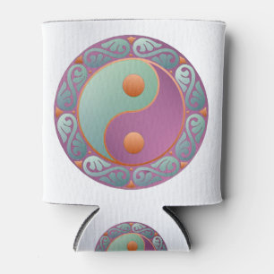 Yin Yang Medaillon Violett Türkis Dosenkühler