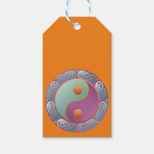 Yin Yang Medaillon Violett Türkis Geschenkanhänger