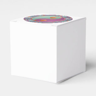 Yin Yang Medaillon Violett Türkis Geschenkschachtel