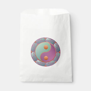 Yin Yang Medaillon Violett Türkis Geschenktütchen