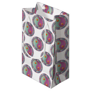 Yin Yang Medaillon Violett Türkis Kleine Geschenktüte