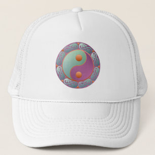 Yin Yang Medaillon Violett Türkis Truckerkappe