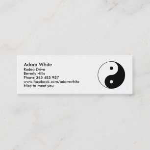 Yin Yang Mini Visitenkarte