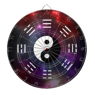 Yin Yang mit Bagua Trigram Symbols I-Ching Dartscheibe