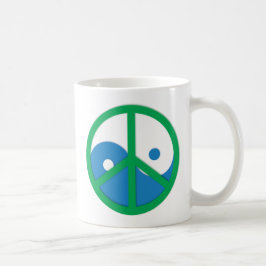 Yin-Yang mit Friedenszeichen Tasse