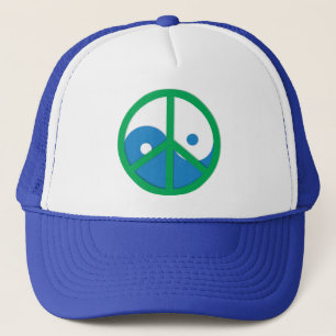 Yin-Yang mit Friedenszeichen Truckerkappe
