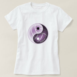 Yin Yang mit minimalem Lavendel JEDER Farbvolleyba T-Shirt