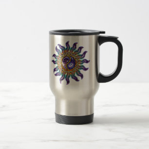 Yin Yang Mosaic Sun Travel Mug Reisebecher