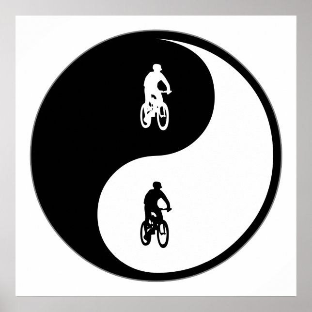 Yin Yang Mountain Biking Poster (Vorne)