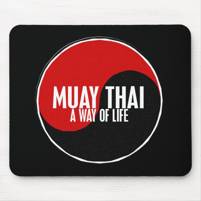 Yin Yang Muay thailändisches 1 Mousepad (Vorne)