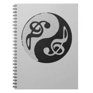 Yin Yang-Musikklatschnote Notizblock