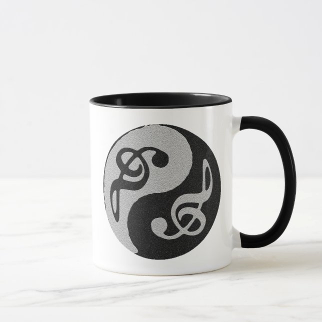 Yin Yang-Musikklatschnote Tasse (Rechts)