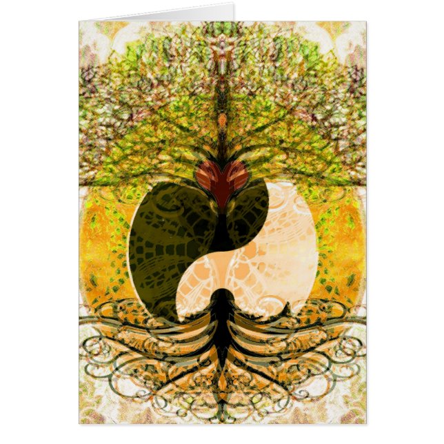 Yin Yang Muster mit Baum des Lebens (Vorne)