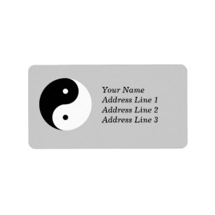 Yin Yang Namen-Adressen-Postsendung oder Adressaufkleber