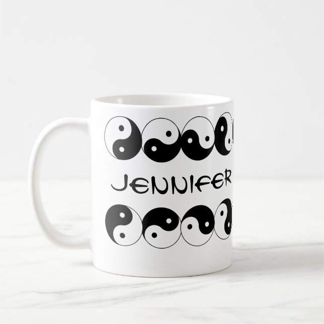 Yin Yang Names Rotating Symbols Kaffeetasse (Links)