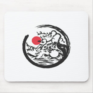 Yin Yang Natürlicher Bonsai-Baum Qi Gong Yoga Tai Mousepad