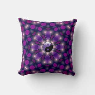 Yin Yang New Age Ambient Energy Lila Cushions Kissen