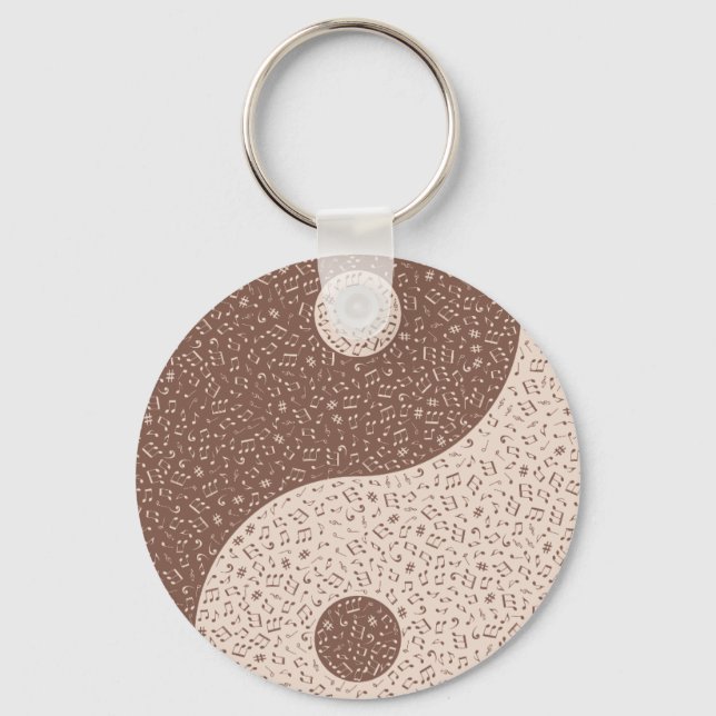 Yin Yang Noten  Schlüsselanhänger (Vorderseite)