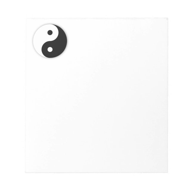 Yin Yang Notizblock (Vorderseite)