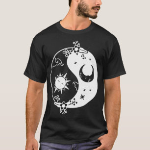 Yin Yang Occult Sun & Moon Black & White T-Shirt