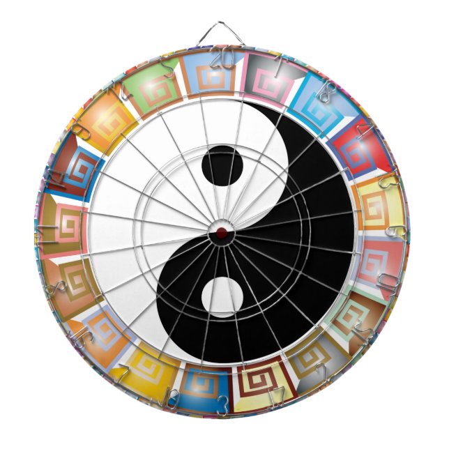 Yin-Yang-Ost-Asienphilosophie Dartscheibe (vorne)