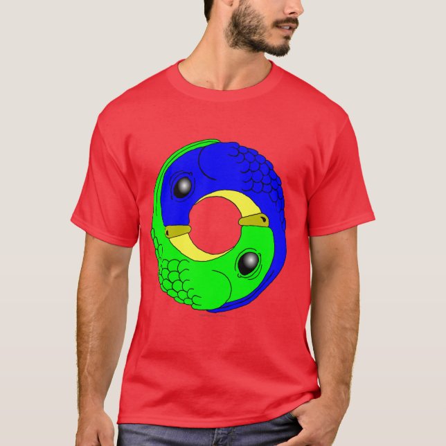Yin Yang Papageien T-Shirt (Vorderseite)