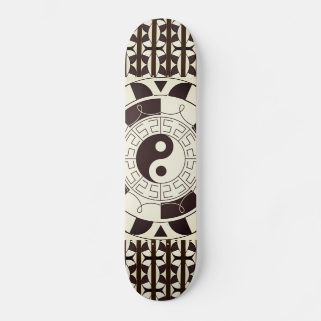 Yin Yang Pattern Skateboard Deck (Vorderseite)