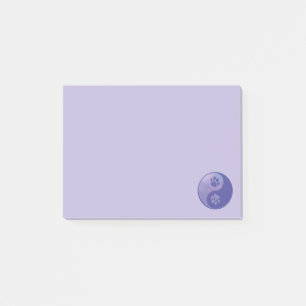 Yin Yang Paw Lila Post-it Klebezettel