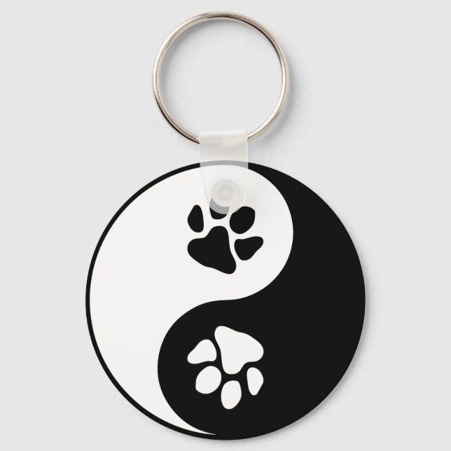 Yin Yang Paw Schlüsselanhänger (Vorderseite)