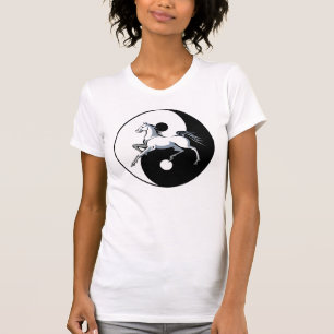 Yin Yang Pferdesymbol-Shirt T-Shirt