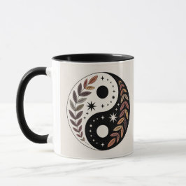 Yin Yang Pflanzen Sterne Meditationsbecher Tasse