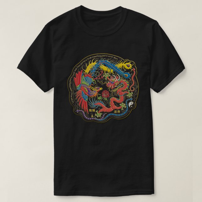 Yin Yang Phoenix und Drache-Shirt T-Shirt (Design vorne)