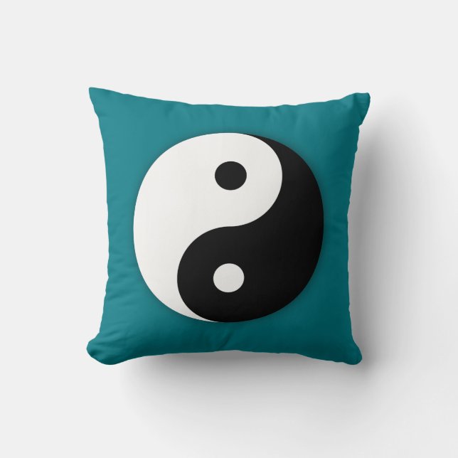 Yin Yang Pillow - Aquamarin Kissen (Vorderseite)